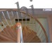 Винтовая лестница Кама сегментированный поручень накладки на ступени бук D2000 H=3550