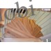 Винтовая лестница Кама сегментированный поручень накладки на ступени бук D1200 H=4390