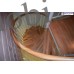 Винтовая лестница Кама сегментированный поручень накладки на ступени бук D1600 H=3340